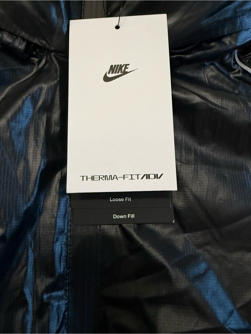 Nike Tech Bubble Puffer Coat with White Reflective Piping - Picture 3 of 7